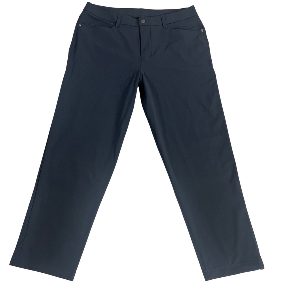Lululemon Commission Golf Pants Mens 32 Navy Grey Stretch Trousers LM5AXTS